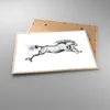 Gerahmtes Poster - Rahmen in heller Eiche - Pferd Zeichnung Produktbild-Vorschau 3