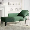 vidaXL Chaise longue avec coussin Vert foncé Tissu velours Voir les images du produit 2