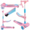 3-in-1 Kinderroller mit Sitz, LED-Rädern & verstellbarem Produktbild-Vorschau 2