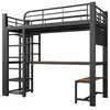 Metall-Hochbett mit Aufhängemöglichkeit, LED-Leiste, Produktbild-Vorschau 10