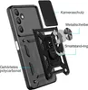 Exploded view of a black phone case with various features highlighted. Produktbild-Vorschau