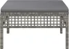 vidaXL Zahradní stolička s polštářem Grey Poly Rattan Náhled obrázku produktu 3