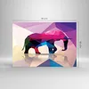 Bilder auf glas - Elefanten Illustration Bunt - 70x50cm - Produktbild-Vorschau 3