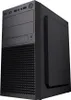 A black computer tower case shown from a three-quarter angle. Produktbild-Vorschau