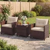 COSTWAY Gartenmöbel Set Polyrattan, 3-tlg. Balkonmöbel Set Produktbild-Vorschau 2