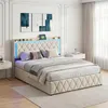 Łóżko hydrauliczne INONEFT, 140x200 cm, z portem USB, łóżko Podgląd zdjęcia produktu 1