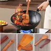 4 Stück Pfannenwender Holz Set, 33 cm Holzspatel Zum Kochen Produktbild-Vorschau 3