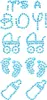 Oblique Unique It's a Boy Strass Steine Sticker Geburt Baby Produktbild-Vorschau 1