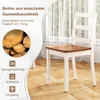 Set di 4 sedie da pranzo COSTWAY, sedie da cucina in legno, Anteprima dell’immagine prodotto 4