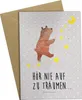 Mr. & Mrs. Panda Grußkarte Bär Träume - Grau Pastell - Produktbild-Vorschau 1