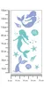 Adesivo murale sirene con conchiglie 75 x 150 cm tatuaggio Anteprima dell’immagine prodotto 2