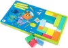 A box containing an advent calendar with colorful blocks. Náhled obrázku produktu