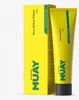 A product shot of a tube of cream and its box, both predominantly yellow with green accents. Produktbild-Vorschau