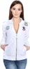 Damen Jacke Bomberjacke mit Patches; Weiß S/M Produktbild-Vorschau 1