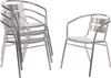 Bolero Bistrostühle mit gerundeter Armlehne Aluminium (4 Produktbild-Vorschau 1
