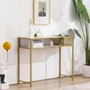 M MCombo Konsolentisch Schmal Marmor Gold, Modern Produktbild-Vorschau 2
