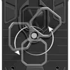 Close-up of a black phone case with a rotating ring stand, showing its features. Produktbild-Vorschau