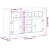 vidaXL Kredens Corona 112x40x75 cm Massivholz Kiefer Podgląd zdjęcia produktu 10