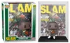 A Funko Pop! figure of Shawn Kemp in its packaging, alongside a display case with the figure and a replica of the SLAM magazine cover. Náhled obrázku produktu