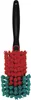 A cleaning brush with a black handle and red and teal bristles, isolated on a white background. Produktbild-Vorschau