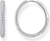 A pair of hoop earrings with small stones, displayed against a white background. Voir les images du produit