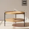 CLP Couchtisch Corbitan rund aus Holz 2 Ebenen Produktbild-Vorschau 2
