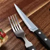 Komplet 6 widelców do steków i pizzy ze stali nierdzewnej Podgląd zdjęcia produktu 6