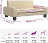 vidaXL Pelíšek pro psy Cream 70x45x30 cm Látka Náhled obrázku produktu 7