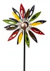 A decorative metal garden stake shaped like a colorful flower. Produktbild-Vorschau