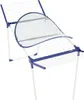 A white and blue drying rack with a mesh cover. Náhled obrázku produktu