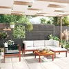 vidaXL 5-tlg. Garten-Lounge-Set mit Kissen Cremefarbenes Produktbild-Vorschau 13