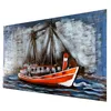 Wandbild 3D Metallbild Kutter Orange handgefertigt 120x80cm Produktbild-Vorschau 4