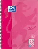 A pink notebook with a spiral binding. Voir les images du produit