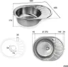 Edelstahl Spüle "Calypso SL" - Rundes Einbauspülbecken mit Produktbild-Vorschau 9