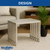 DanDiBo Sitzhocker Edelstahl Modern Wetterfest Metall Produktbild-Vorschau 8