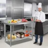 XINZI Table de travail en inox avec rebord 100 x 60 x 85 cm Voir les images du produit 9