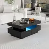 Couchtisch, Hochglanzoberfläche, mit LED-Lichtleiste, vier Produktbild-Vorschau 1