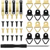 Set mit 252 Metall-Bilderhaken, schwarz und gold. Produktbild-Vorschau 2