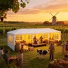 LZQ 3x9m Garten Partyzelt Pavillon Gartenzelt Festzelt Produktbild-Vorschau 13