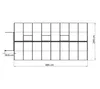 A technical drawing of a greenhouse with dimensions indicated. Náhled obrázku produktu