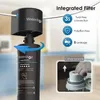 A close-up of a Waterdrop water filter system with marketing text and icons highlighting its features. Produktbild-Vorschau