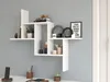 VBChome Nástěnná police se 6 policemi 90 x 15 x 73 cm Bílá Náhled obrázku produktu 1