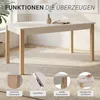 Homestyle4u Esstisch 160-200x80 cm ausziehbar Beige Grau Produktbild-Vorschau 3