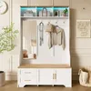 Multifunktionaler Flur- & Schuhschrank mit LED-Beleuchtung, Produktbild-Vorschau 4