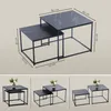 KAHOO 2tlg. Couchtisch Kaffeetisch mit Marmormuster, Produktbild-Vorschau 6