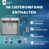 VBChome Edelstahlspüle mit Armatur 49x48x21 cm Inox Produktbild-Vorschau 8