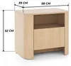 Abgerundeter Nachttisch AURA SN1SZ Kaschmir Matt mit Produktbild-Vorschau 3
