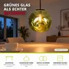 Hängelampe Esstisch Glas Grün Metall E27 Ø36 cm rund Produktbild-Vorschau 3