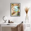Gerahmtes Poster - Schwarzer Rahmen - Haus Santorini Blumen Produktbild-Vorschau 6