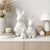 Keramik Hase sitzend Weiß 30cm – Osterdeko Figur in 3 Produktbild-Vorschau 3